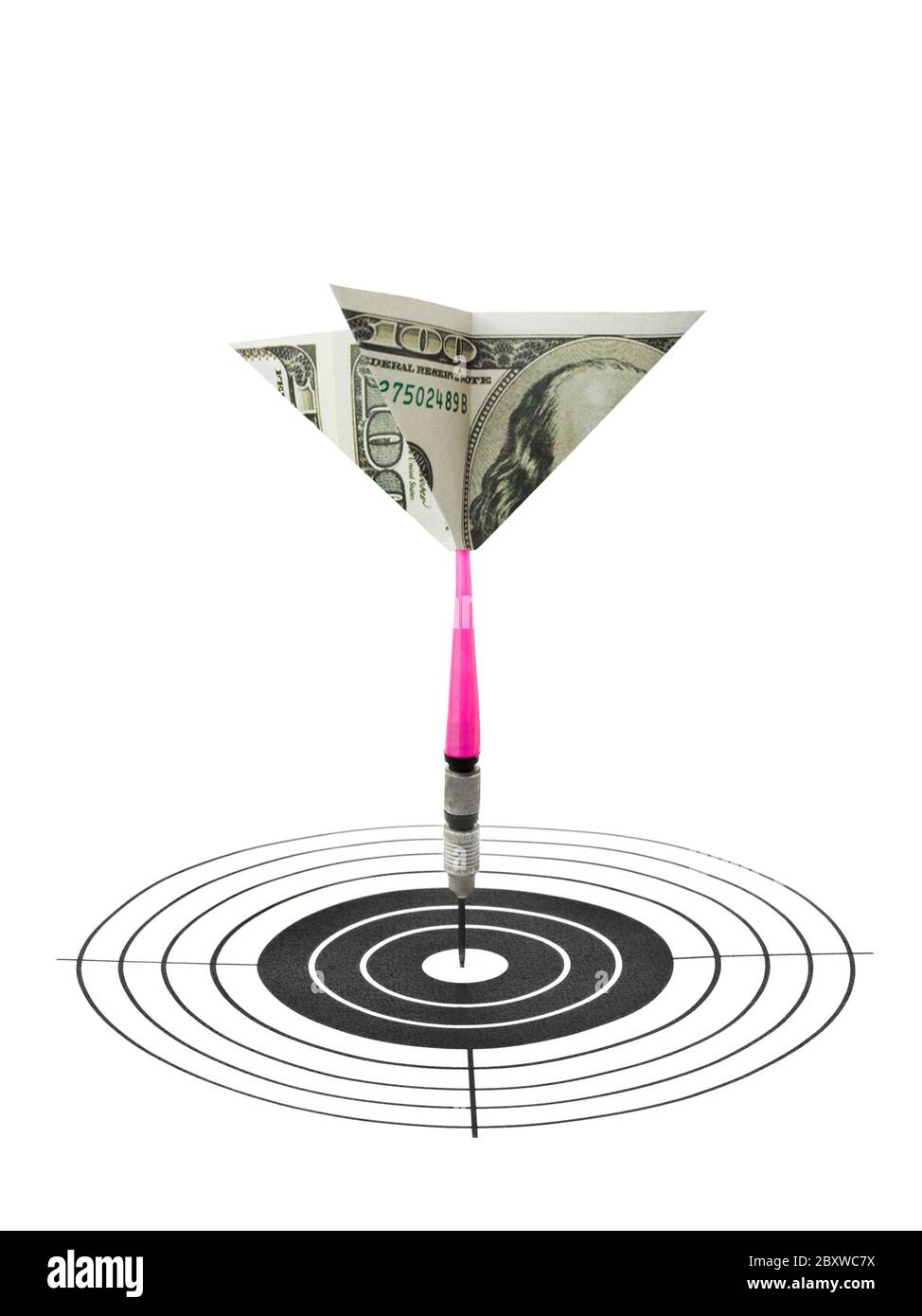 Money darts and target Stock Photo Alamy