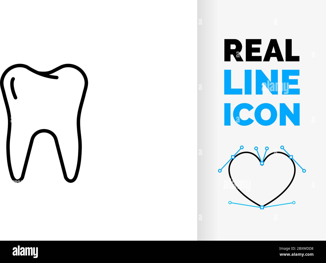 Editable Line Icon Of A Tooth Stock Vector Image And Art Alamy