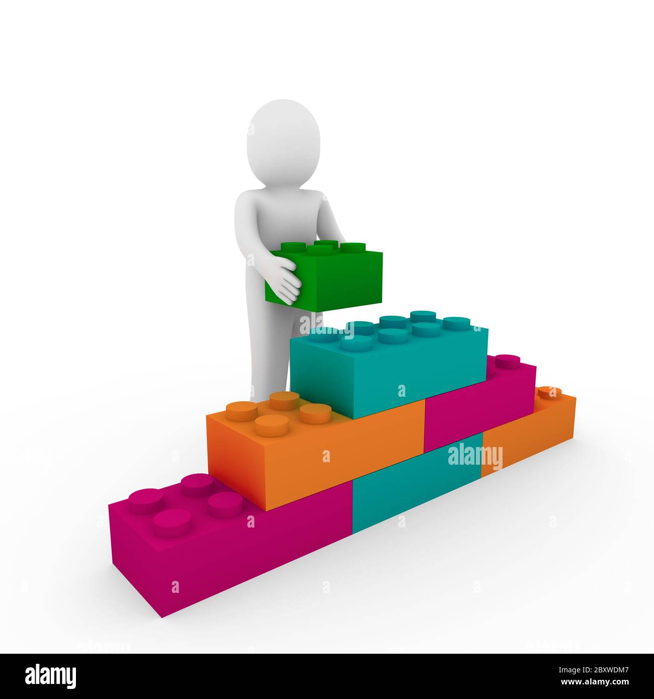3d human stone cube Stock Photo - Alamy