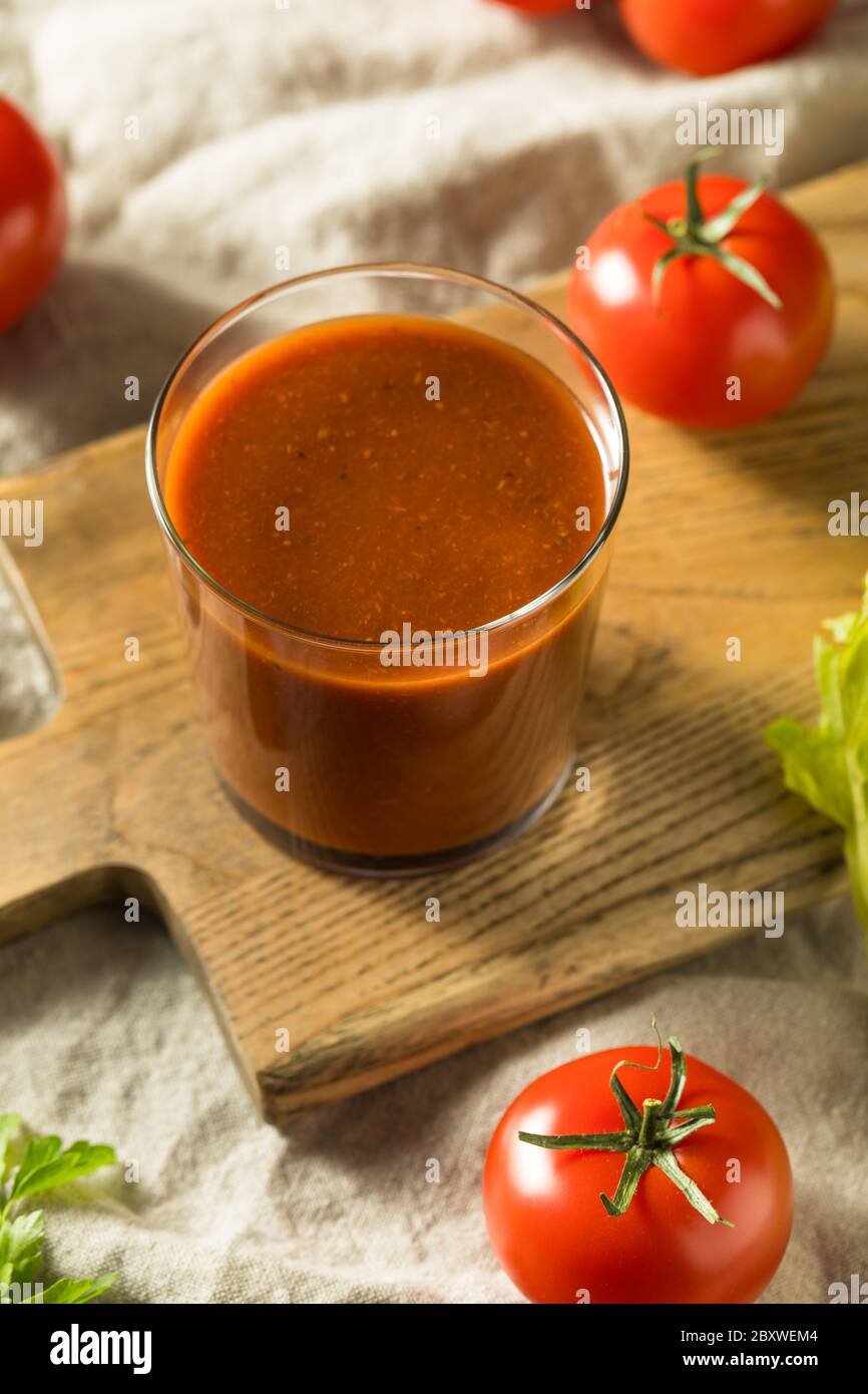Homemade Spicy Tomato Juice in a Glass Stock Photo Alamy