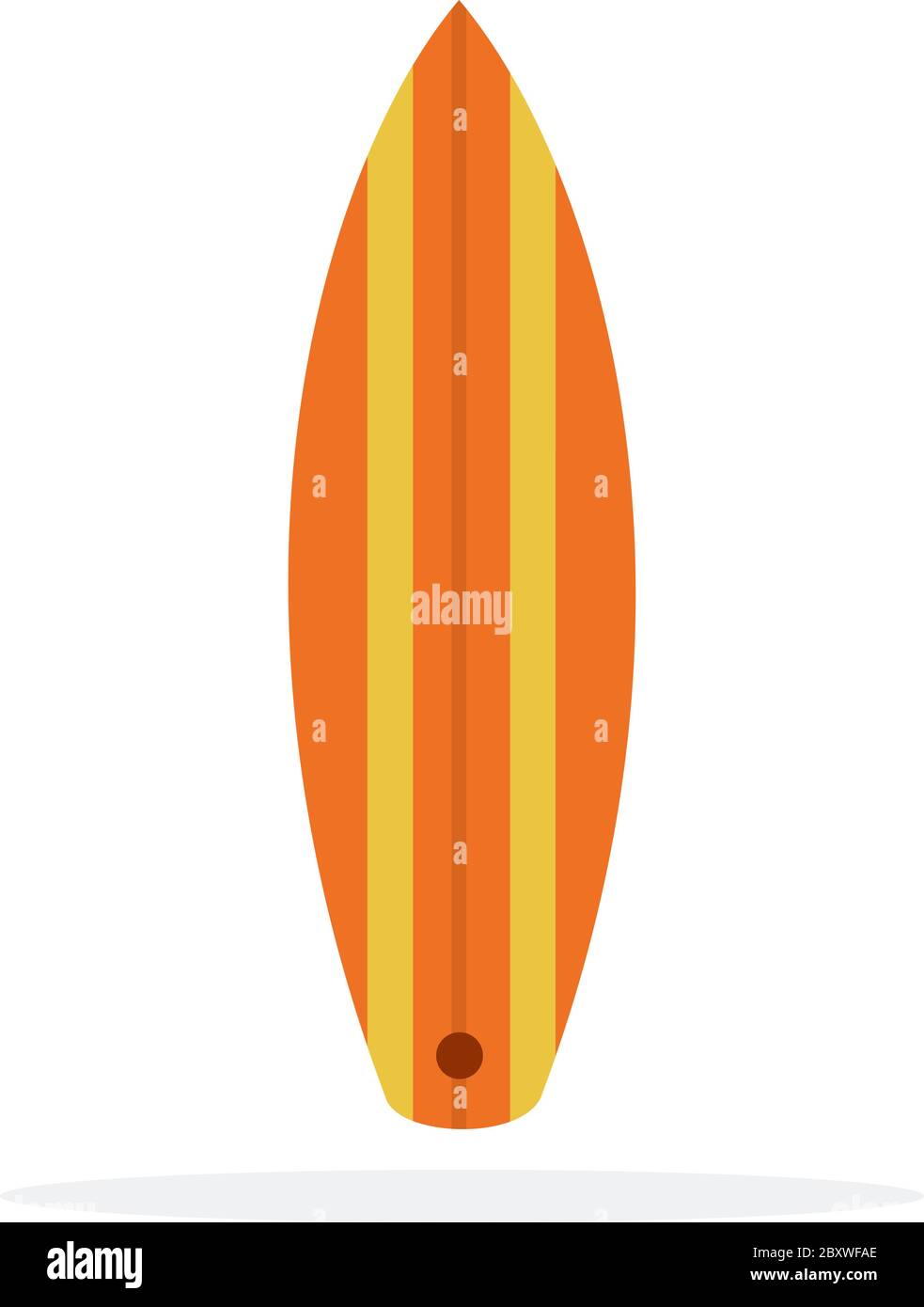 Surfboard vector flat material design isolated object on white ...