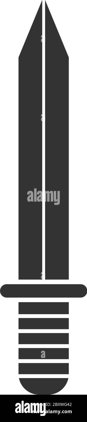 Silhouette black sword on white Stock Vector Images - Alamy