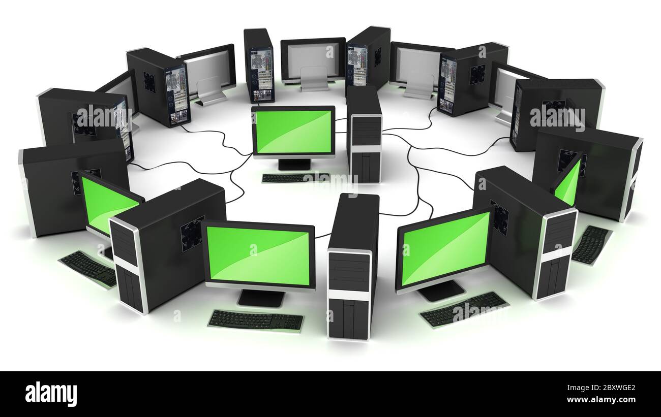 Computer network connection concept Stock Photo Alamy