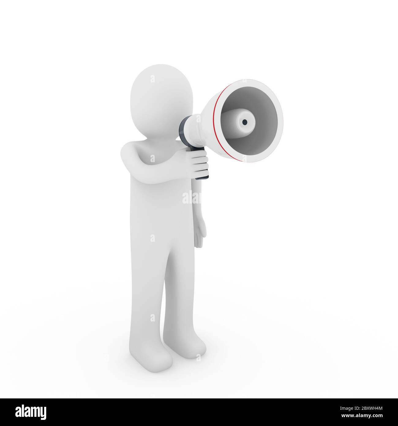 3d human megaphone Stock Photo Alamy
