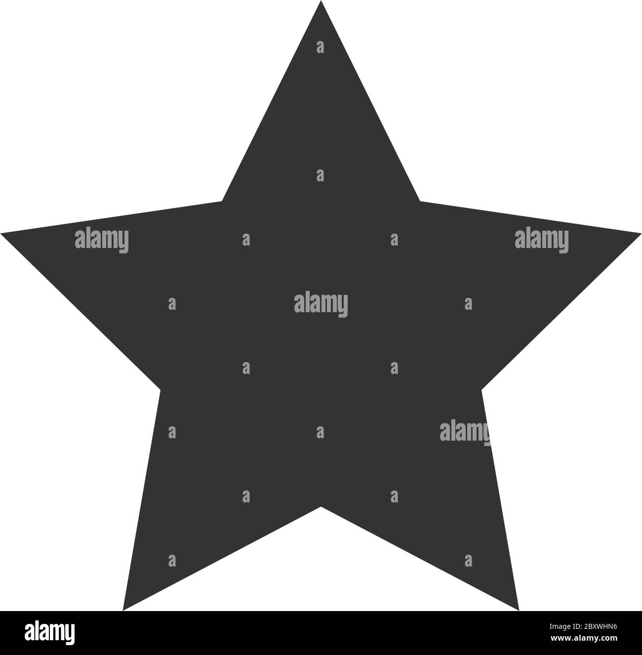 Favorite Star. Black Icon Flat on white background Stock Vector Image ...