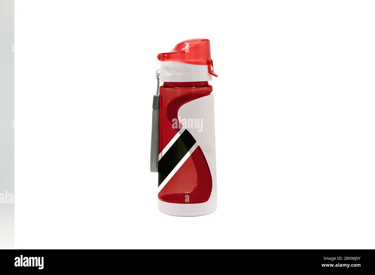 Sports Water Bottle with Trinidad and Tobago flag on the bottle and