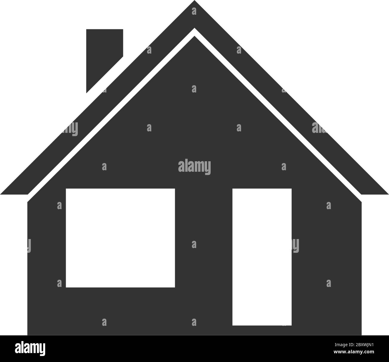 Home. Black Icon Flat on white background Stock Vector Image & Art - Alamy