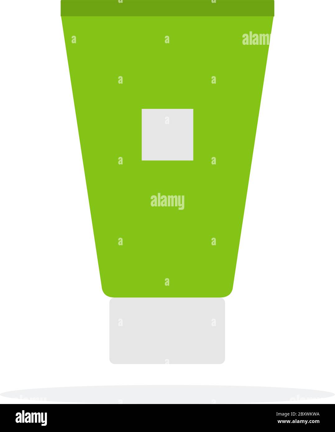 Tuba with body cream vector flat material design isolated object on ...