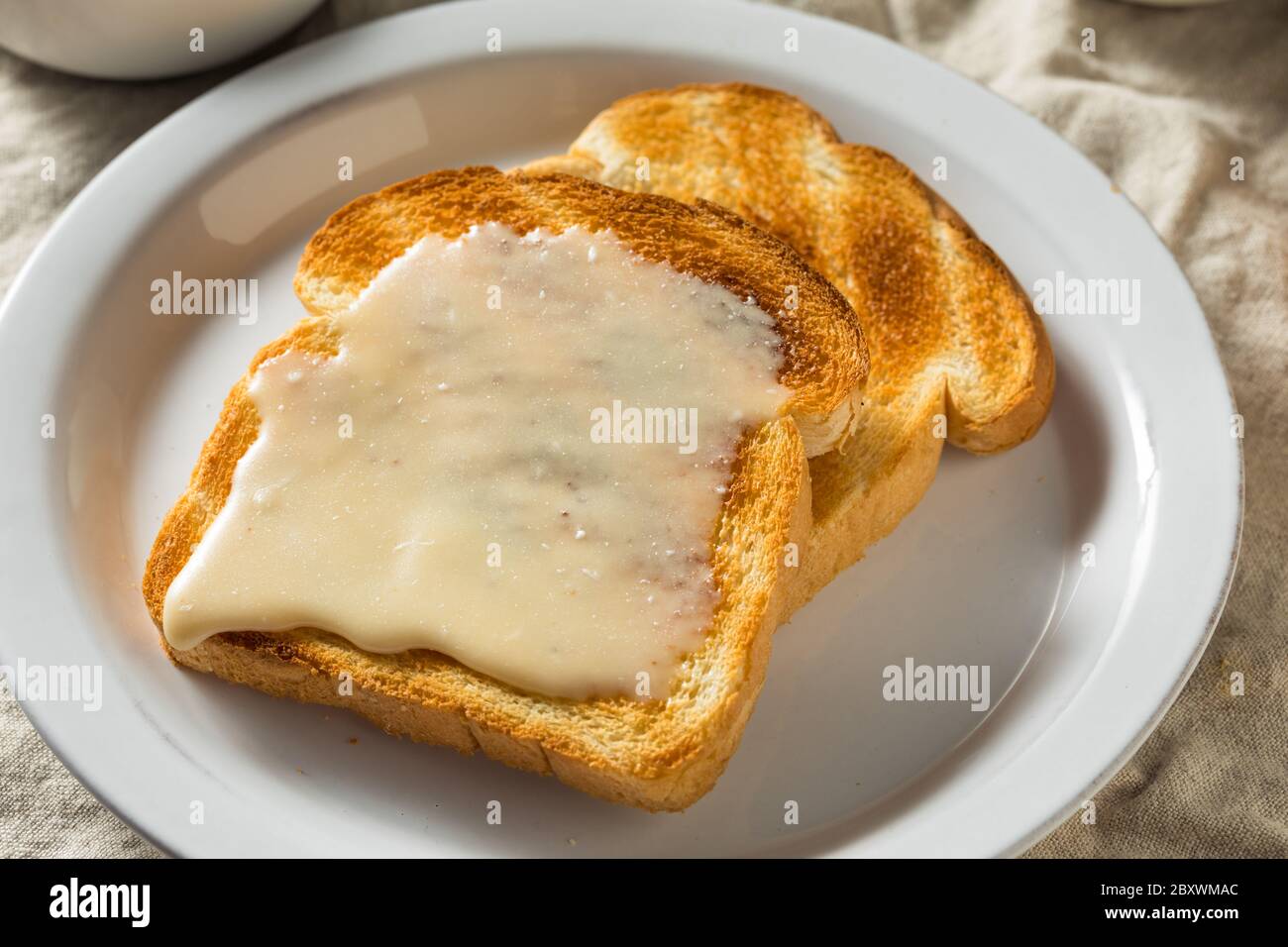 Homemade Maple Syrup Butter on Toast Ready to Eat Stock Photo Alamy