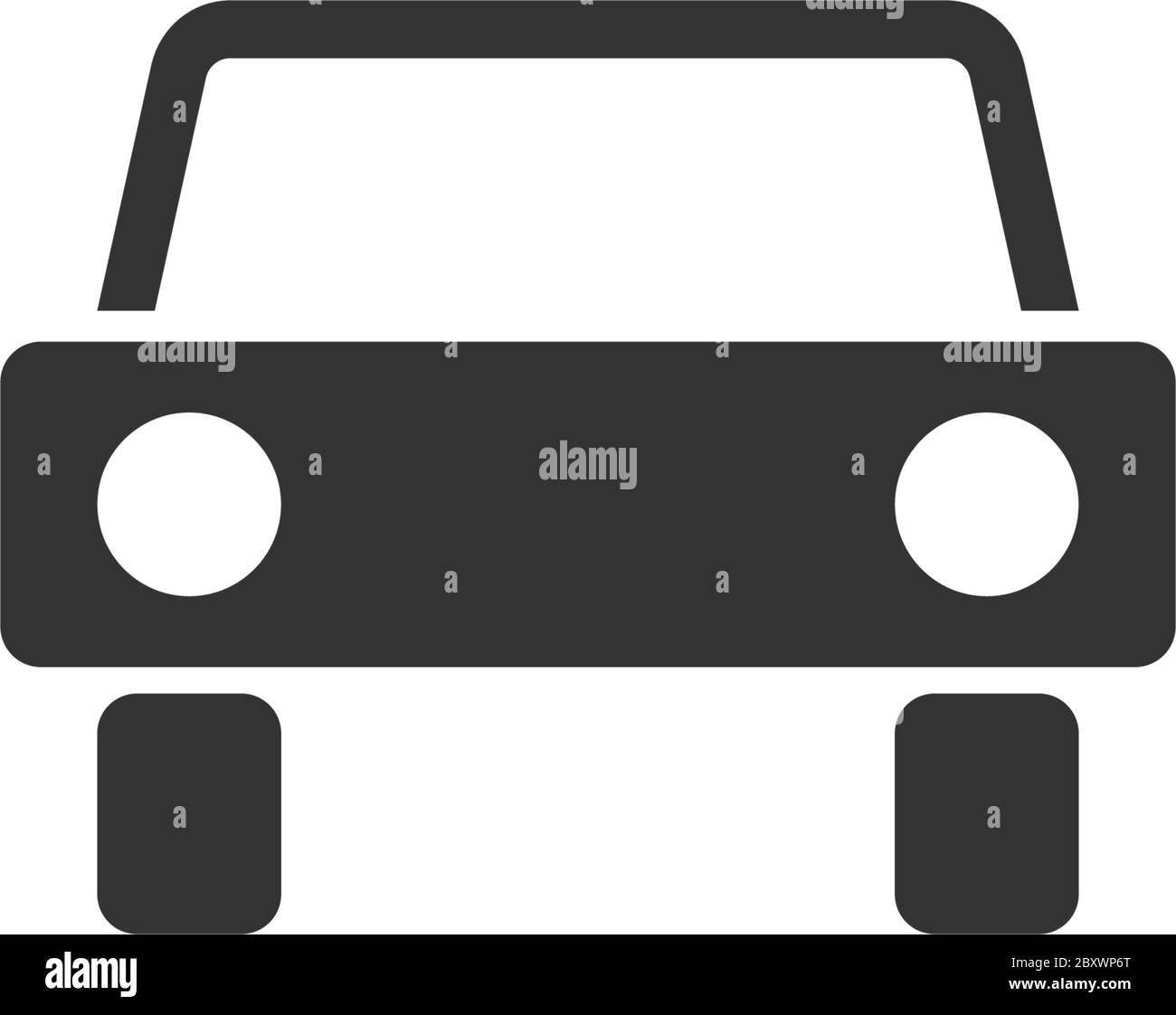 Car. Black Icon Flat on white background Stock Vector Image & Art - Alamy