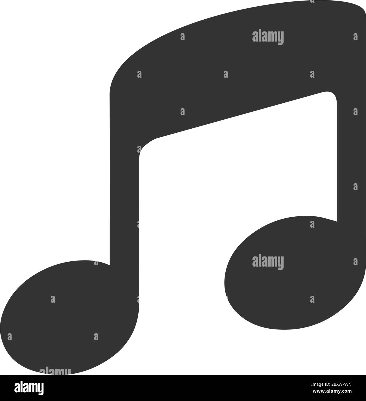 Music. Black Icon Flat on white background Stock Vector Image & Art - Alamy