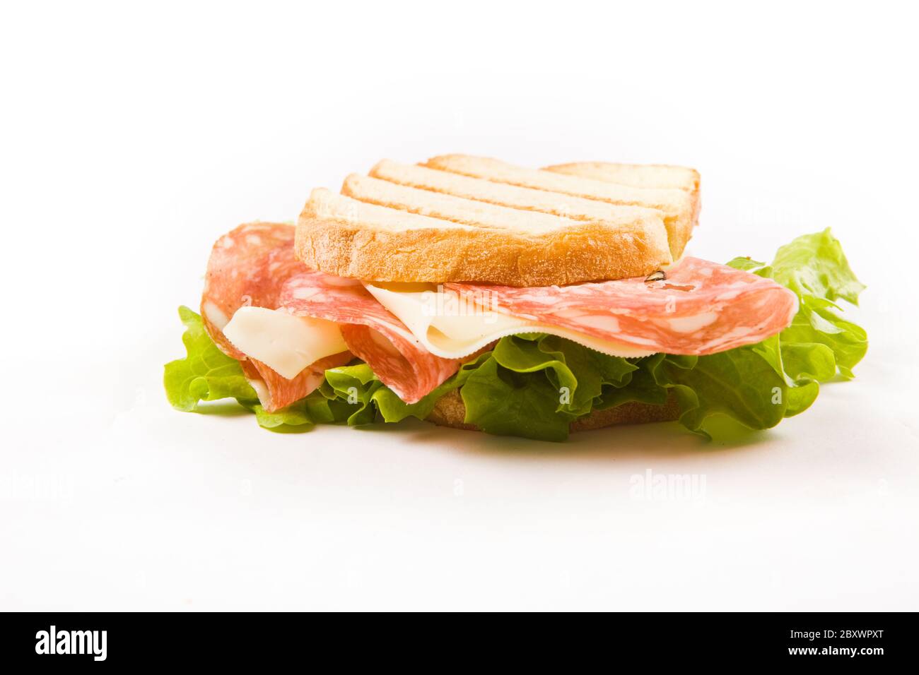 Delicious Sausage Cheese Sandwich Stock Photo Alamy