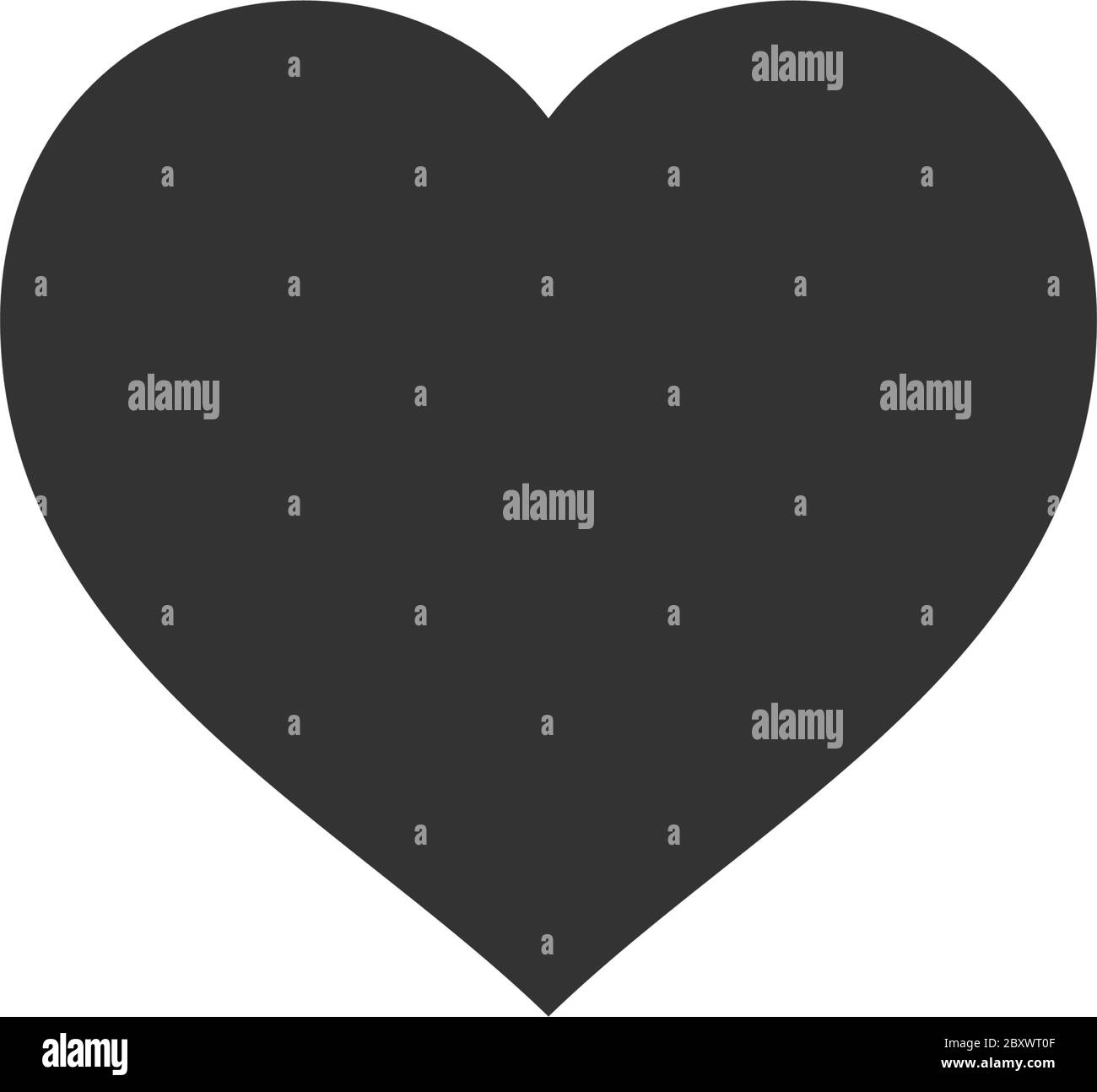 Heart. Black Icon Flat on white background Stock Vector Image & Art - Alamy