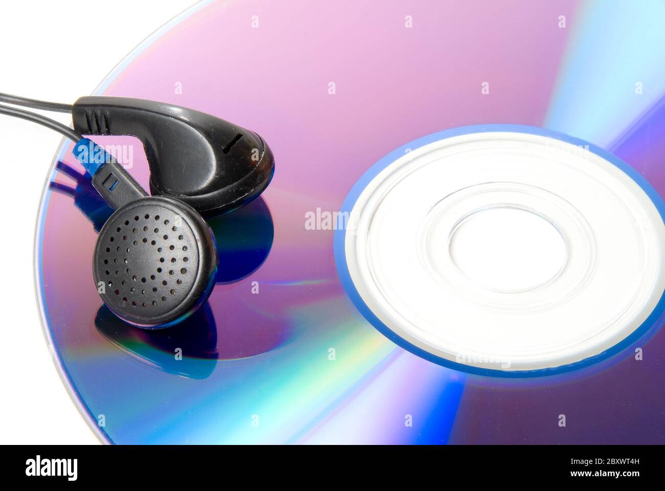 Headphones and CD Stock Photo