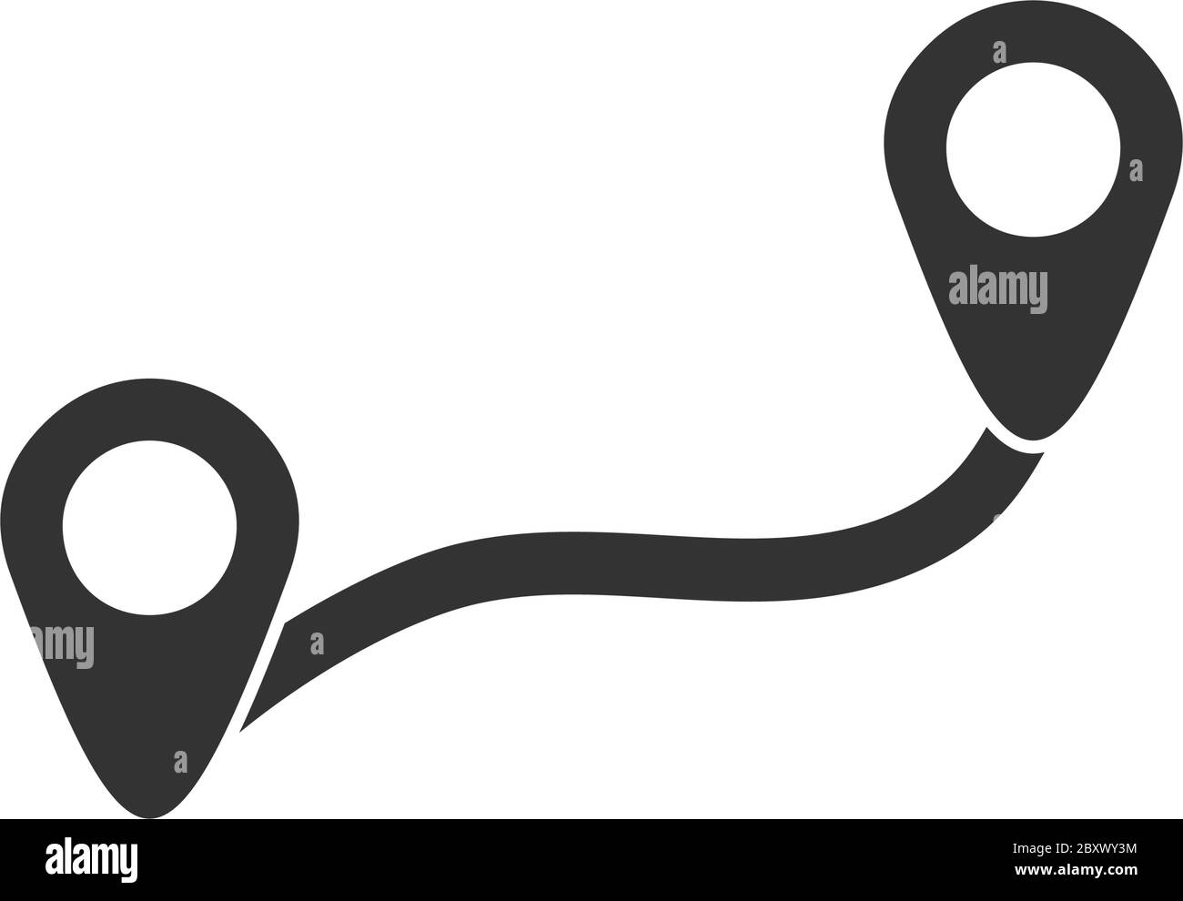 Location. Black Icon Flat on white background Stock Vector Image & Art ...
