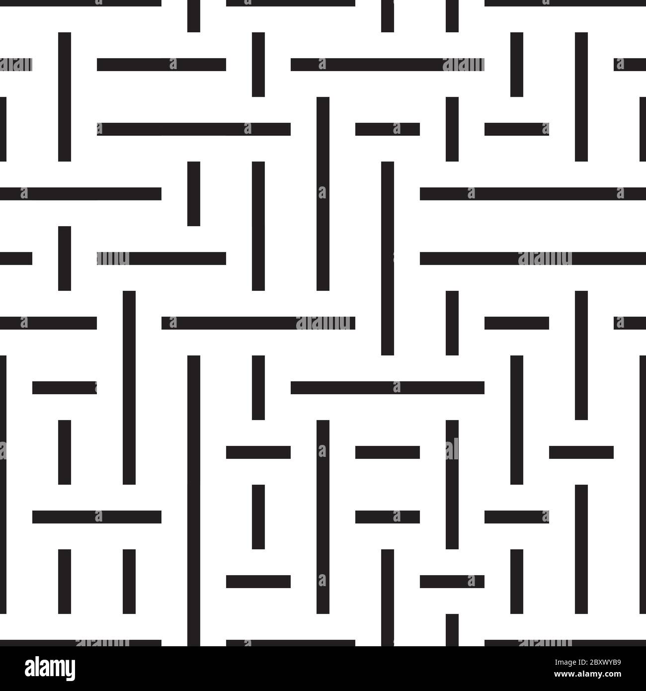 Seamless pattern with horizontal and vertical black segments Stock Vector