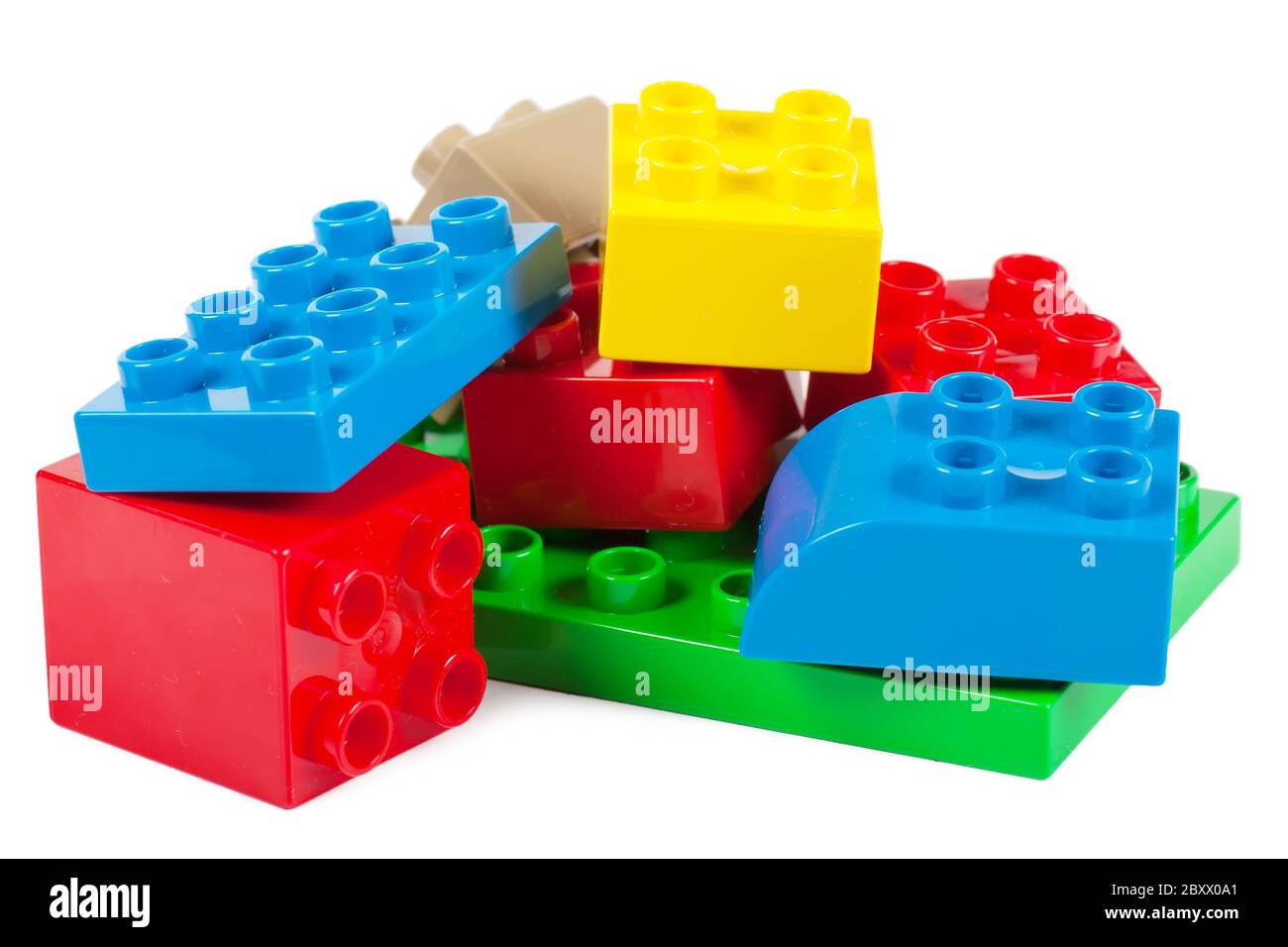 Plastic building blocks Stock Photo Alamy