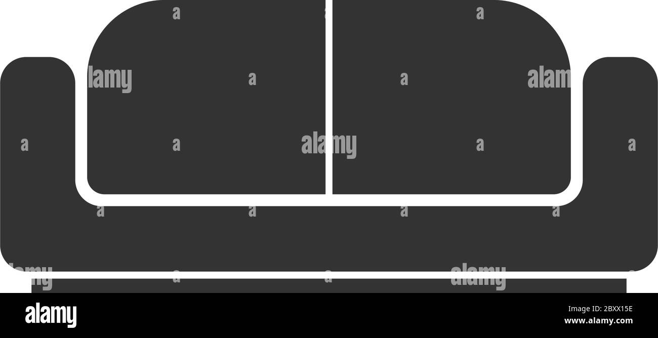 Bed. Black Icon Flat on white background Stock Vector Image & Art - Alamy