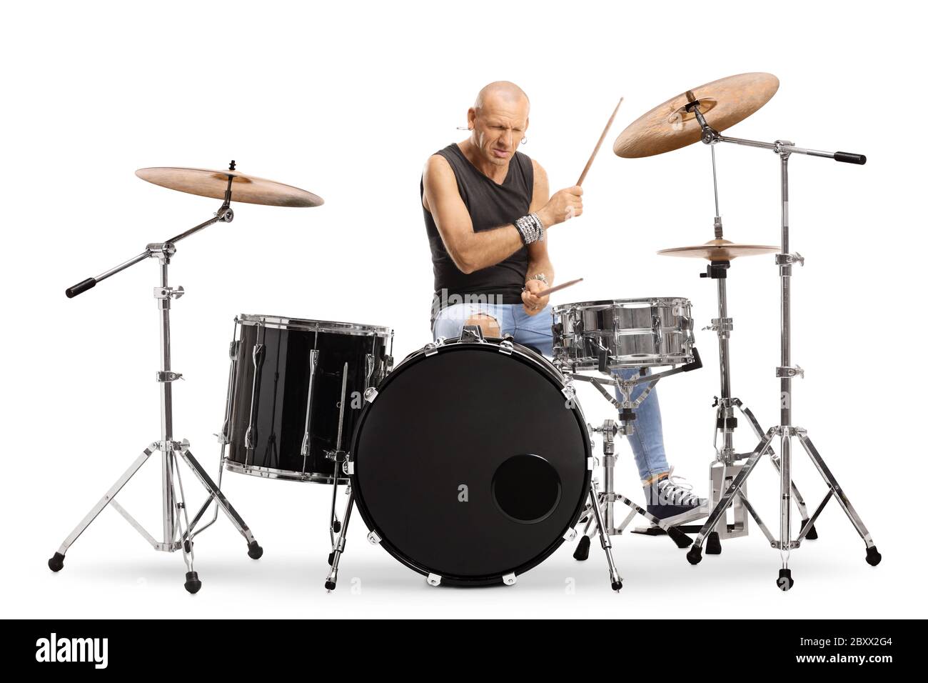 Bald bass player Cut Out Stock Images & Pictures - Alamy