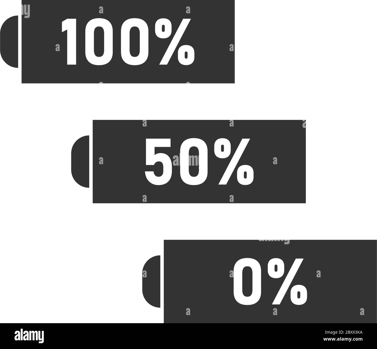Battery. Black Icon Flat on white background Stock Vector Image & Art ...