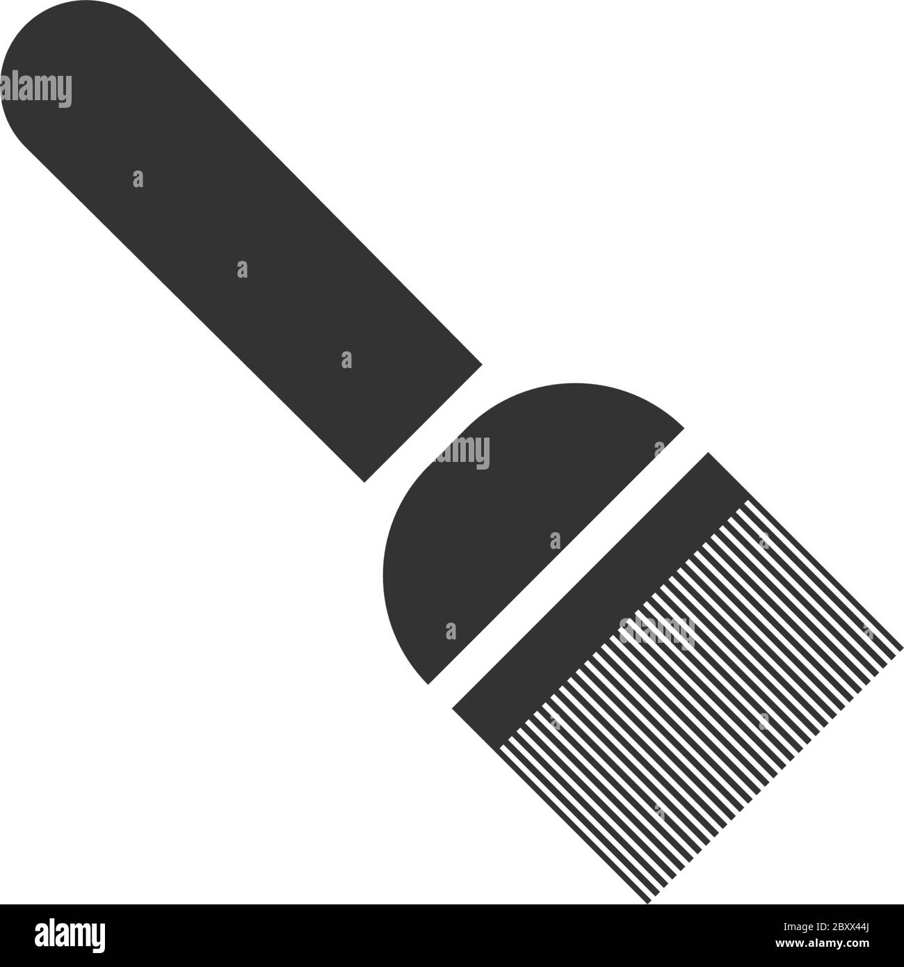 Putty knife. Black Icon Flat on white background Stock Vector