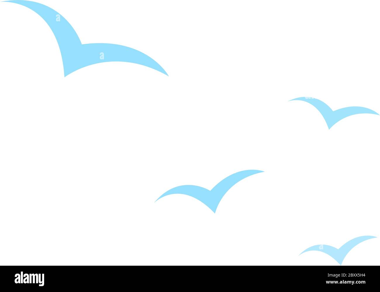 Silhouettes of birds vector icon flat isolated Stock Vector