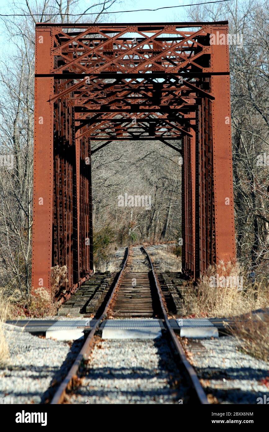 A Old railroad bridge Stock Photo Alamy