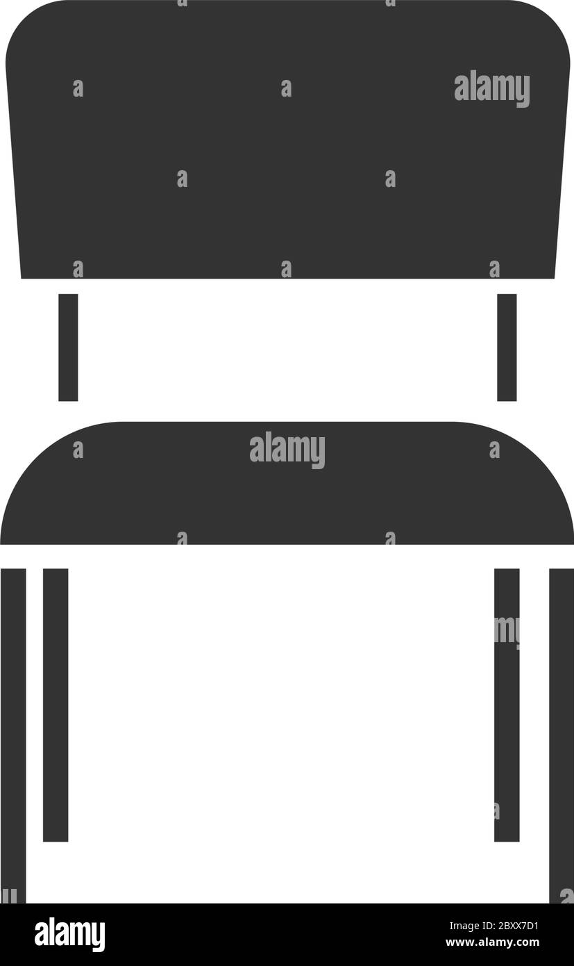 Chair. Black Icon Flat on white background Stock Vector Image & Art - Alamy