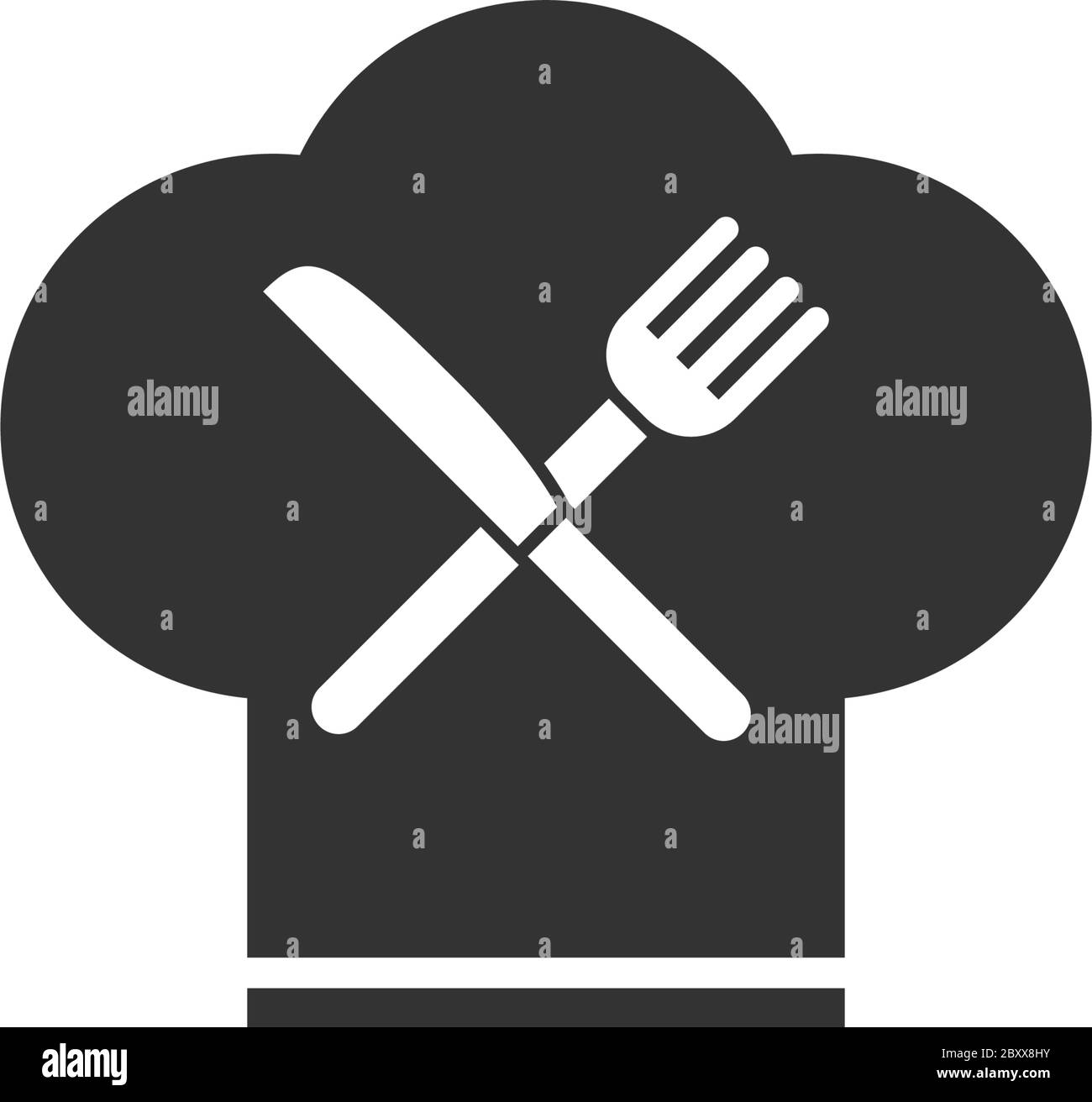 Restaurant menu. Black Icon Flat on white background Stock Vector Image
