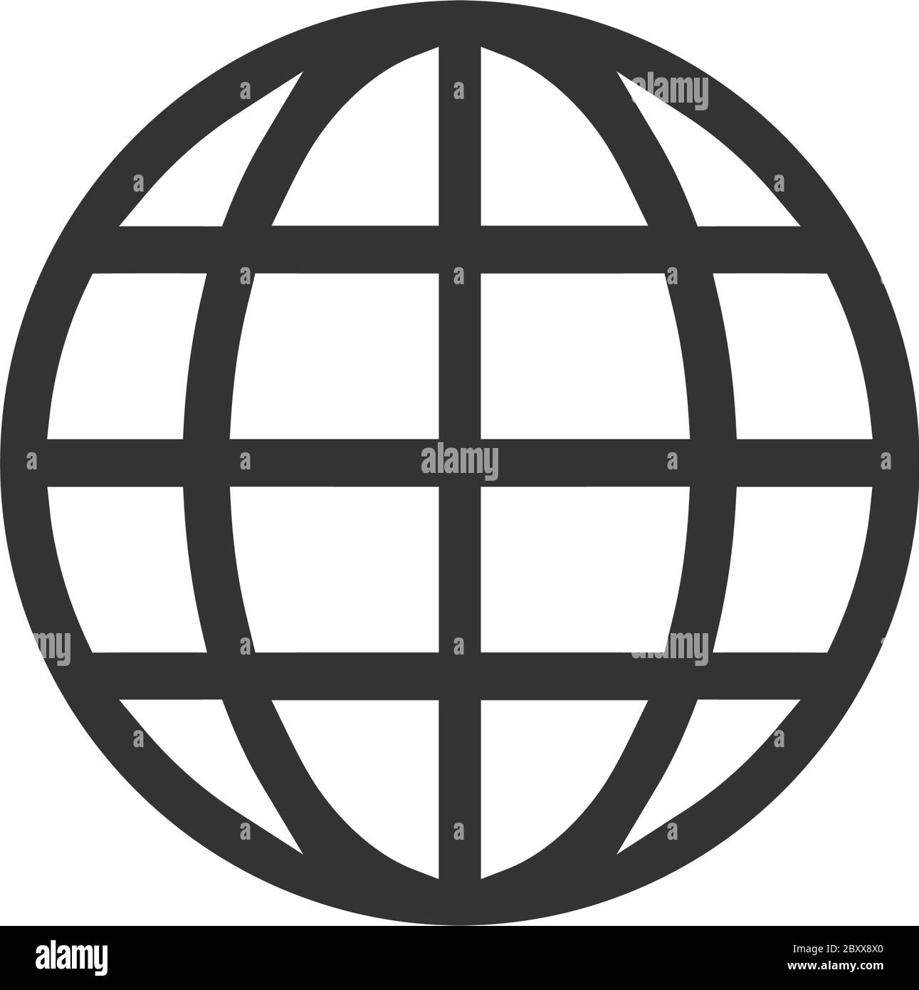 Earth. Black Icon Flat on white background Stock Vector Image & Art - Alamy