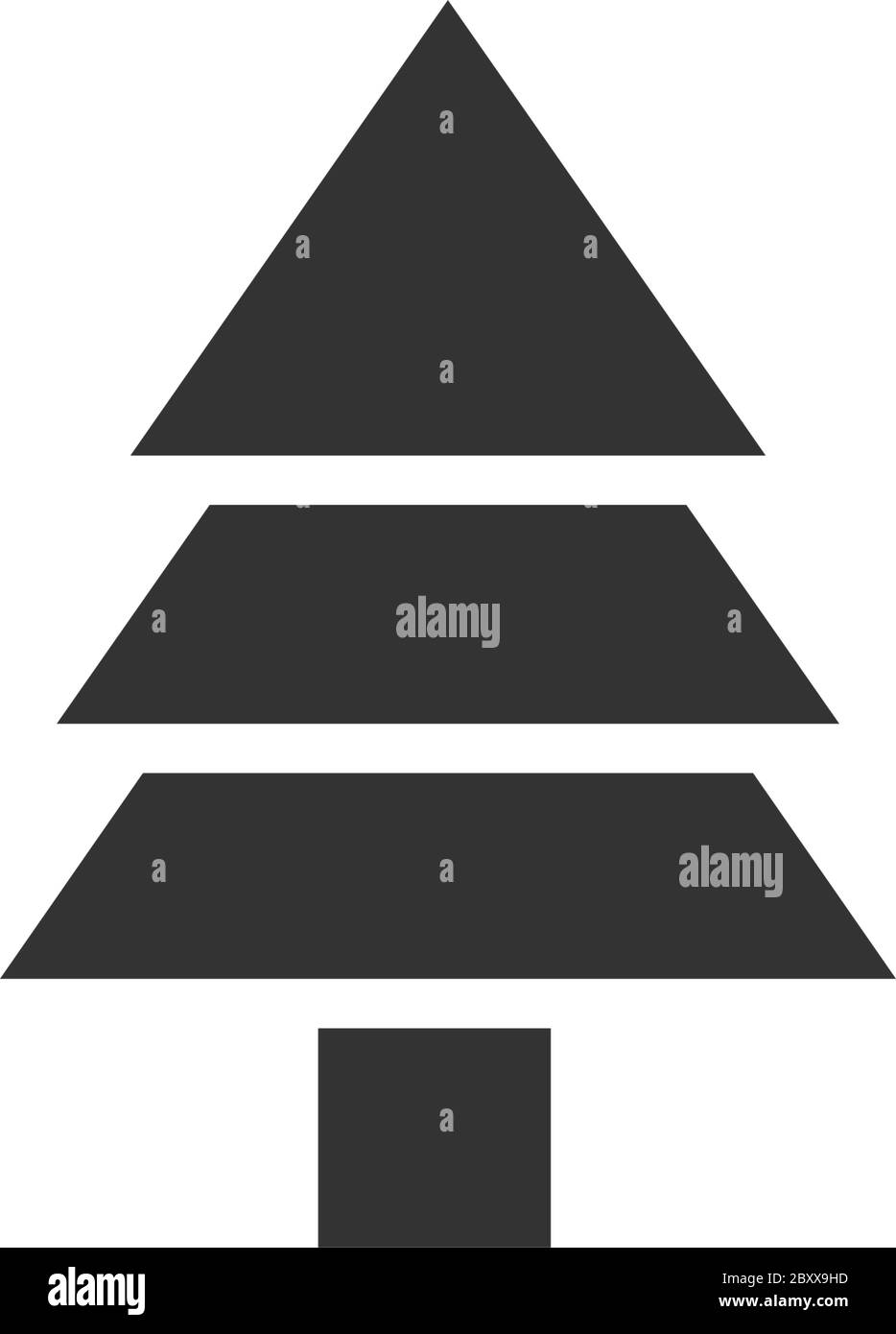 Fir tree. Black Icon Flat on white background Stock Vector Image & Art ...
