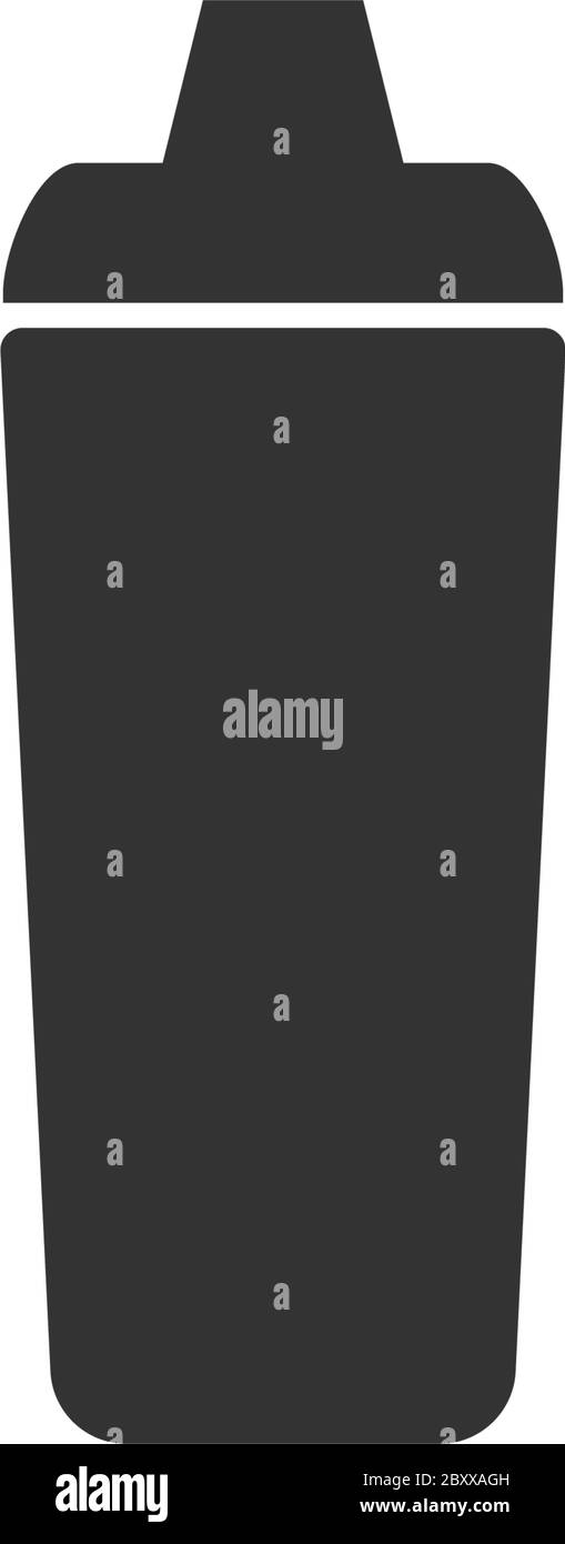 Bar shaker. Black Icon Flat on white background Stock Vector