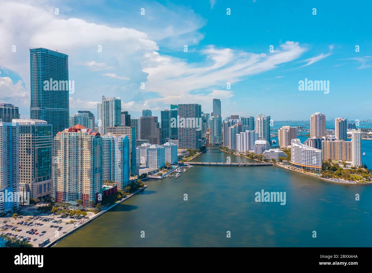 Brickell Skyline - Miami Stock Photo