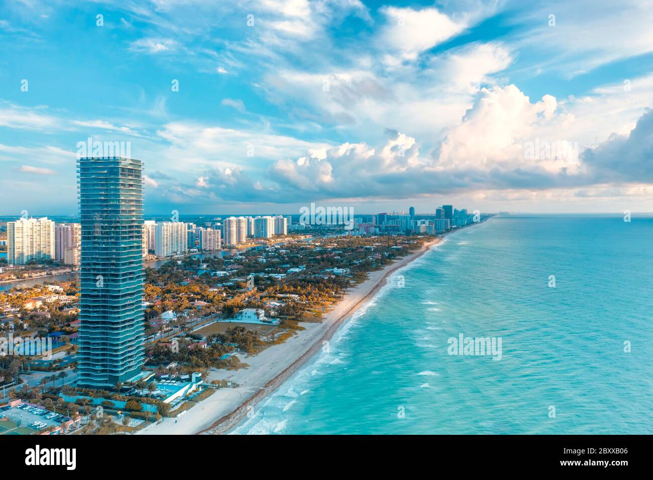Golden Beach, Florida before Hurricane Dorian August 31, 2019 Stock