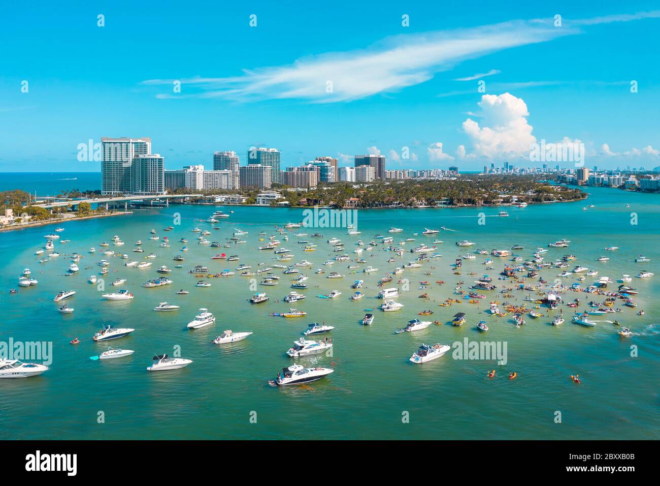 SandBar - Haulosver Beach - Miami Stock Photo