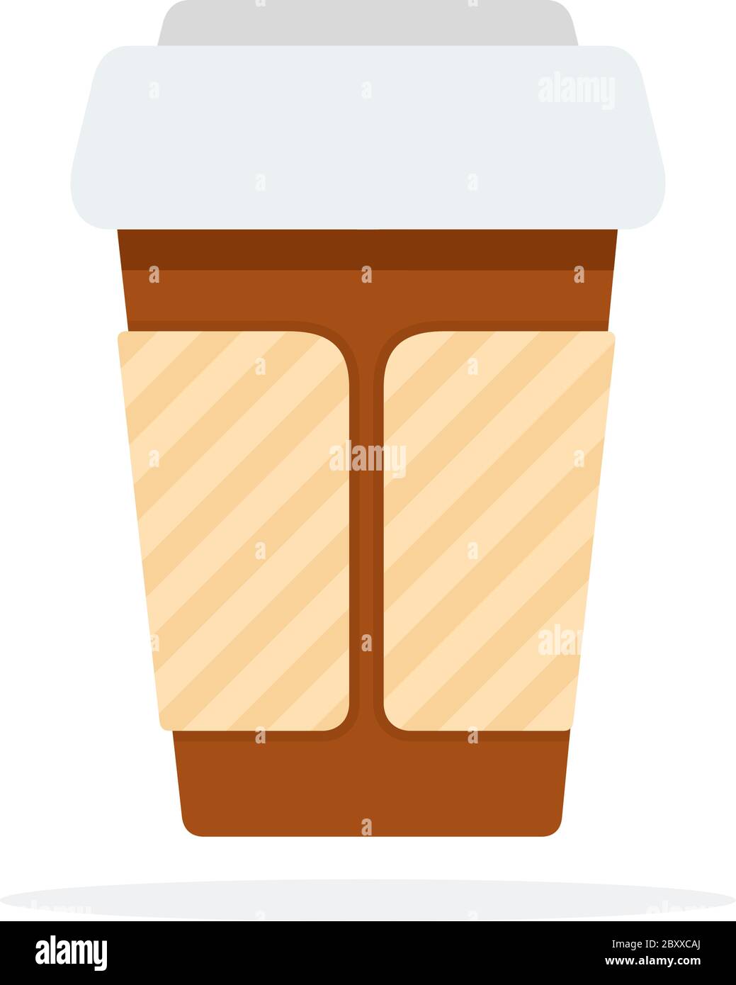 Cup of coffee vector flat material design isolated object on white ...