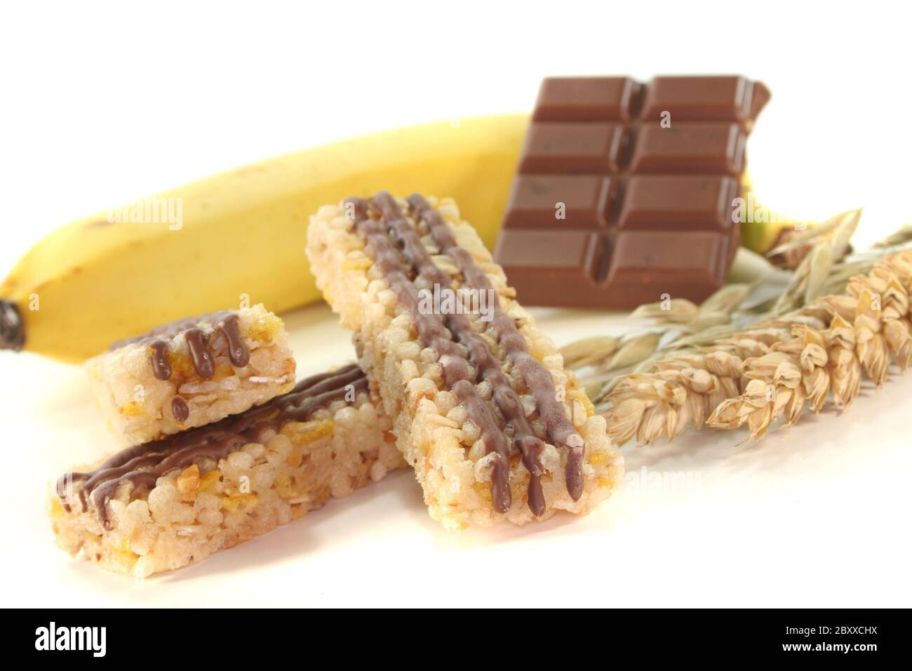 Chocolate banana muesli bar Stock Photo Alamy