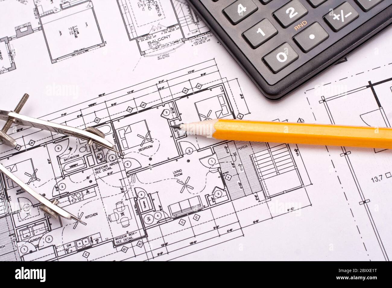 engineering and architecture drawings Stock Photo Alamy