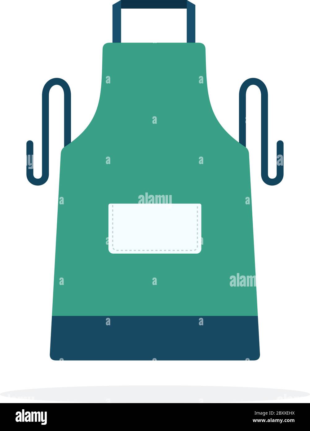 Kitchen apron vector flat material design isolated object on white ...