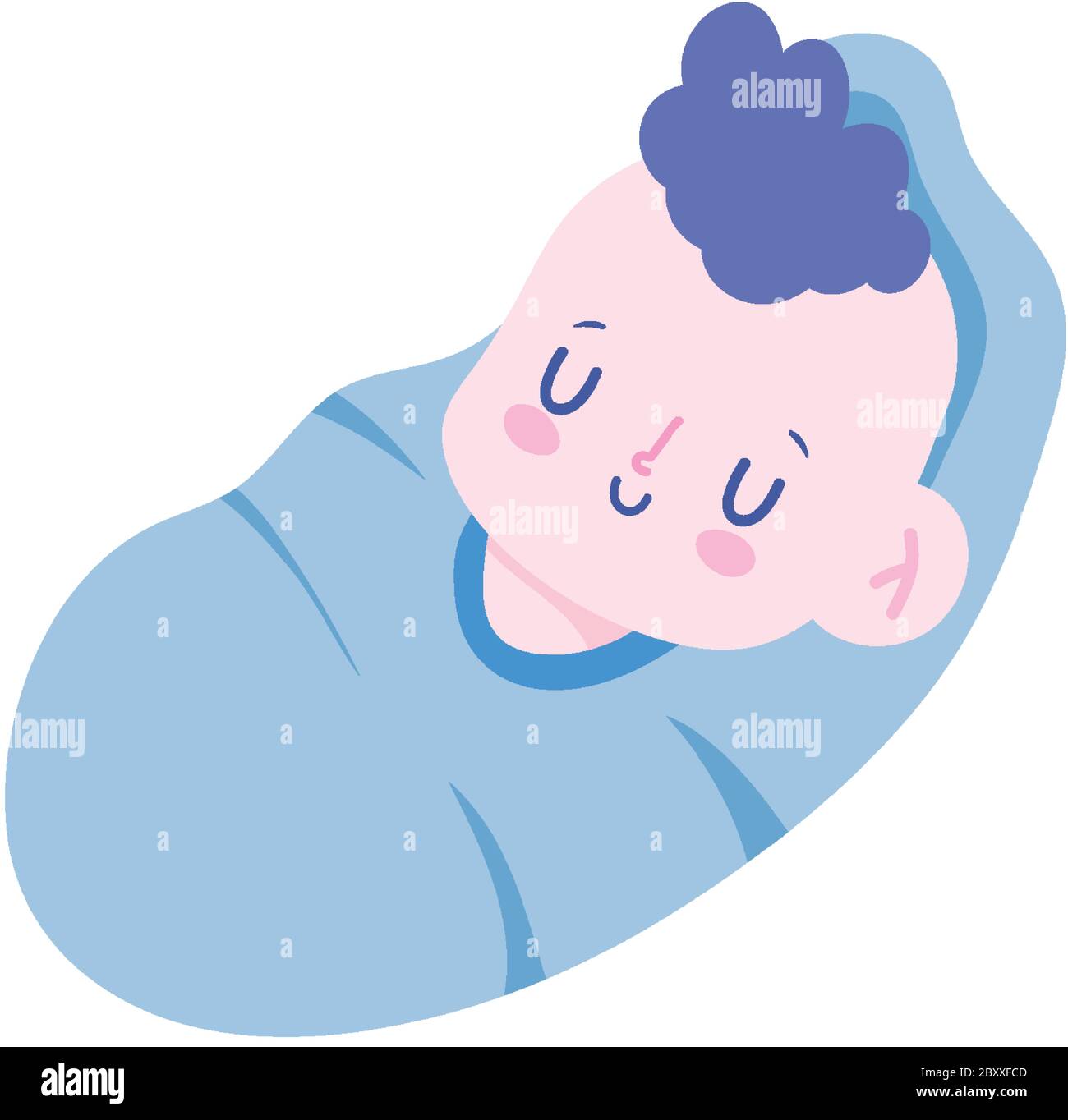 Baby Wrapped In Blanket Clothes Healthcare Stock Vector Image Art Alamy