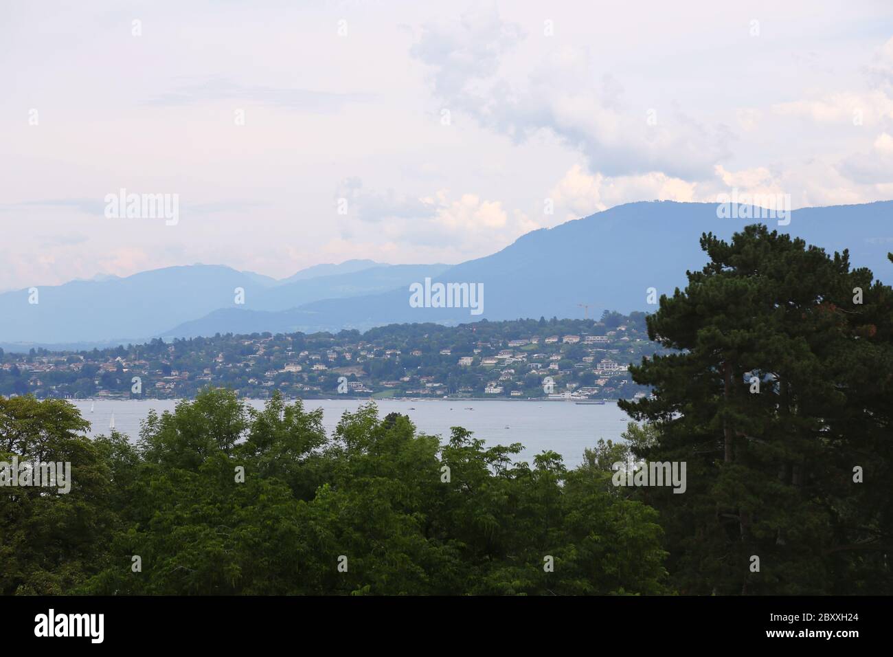 Geneva lake in Switzerland Stock Photo