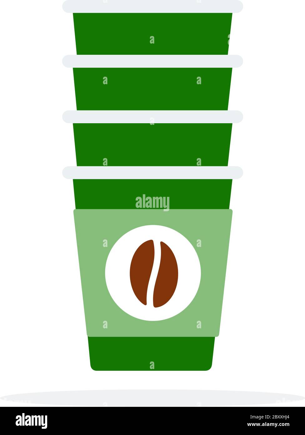 Tower of disposable cups vector flat isolated Stock Vector Image & Art