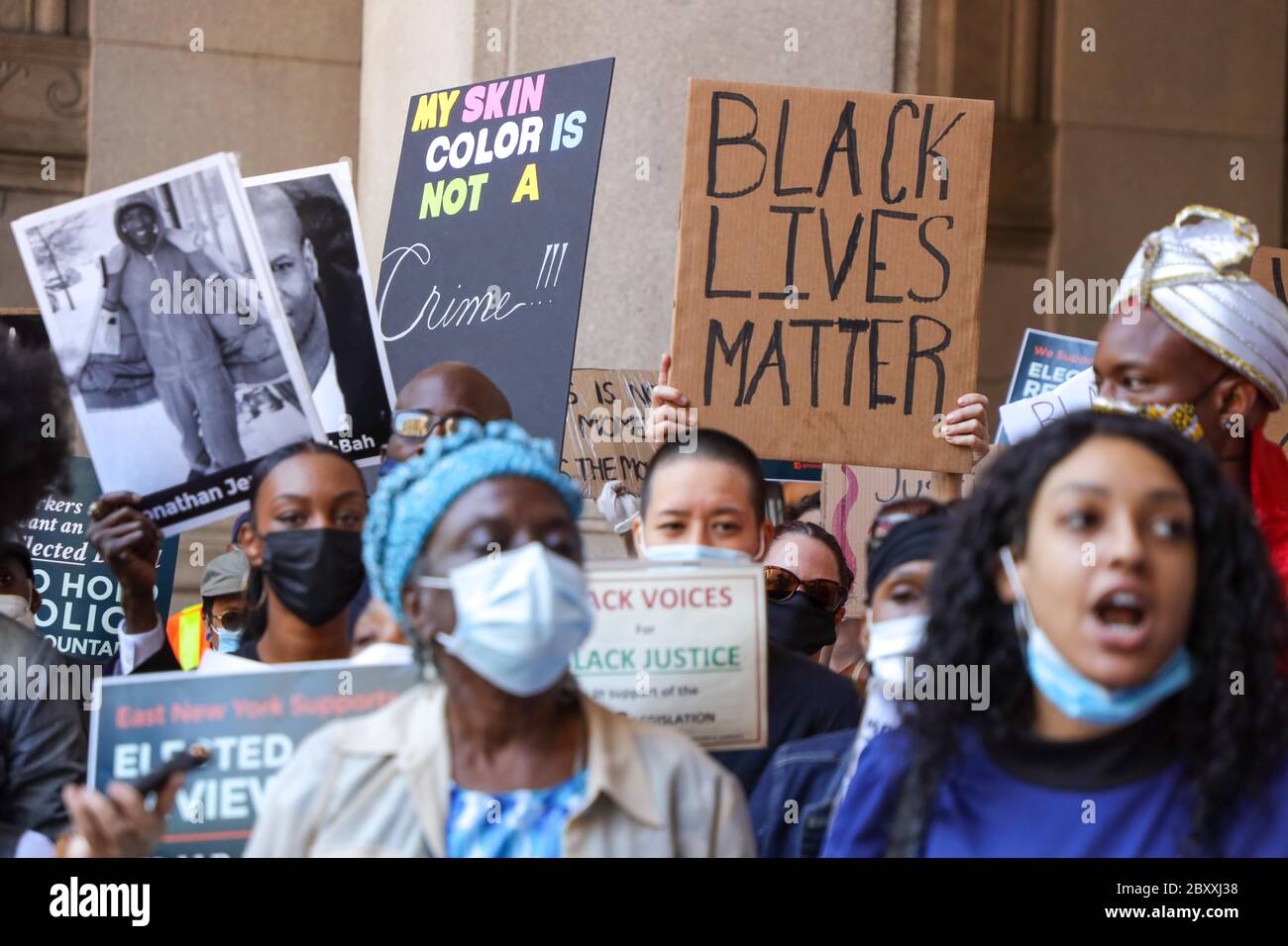 New York, New York, USA. 8th June, 2020. Black rights activists during ...