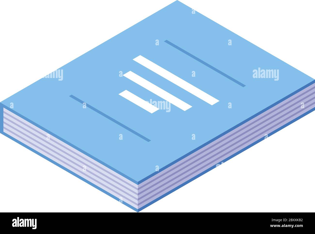 Notary law book icon, isometric style Stock Vector