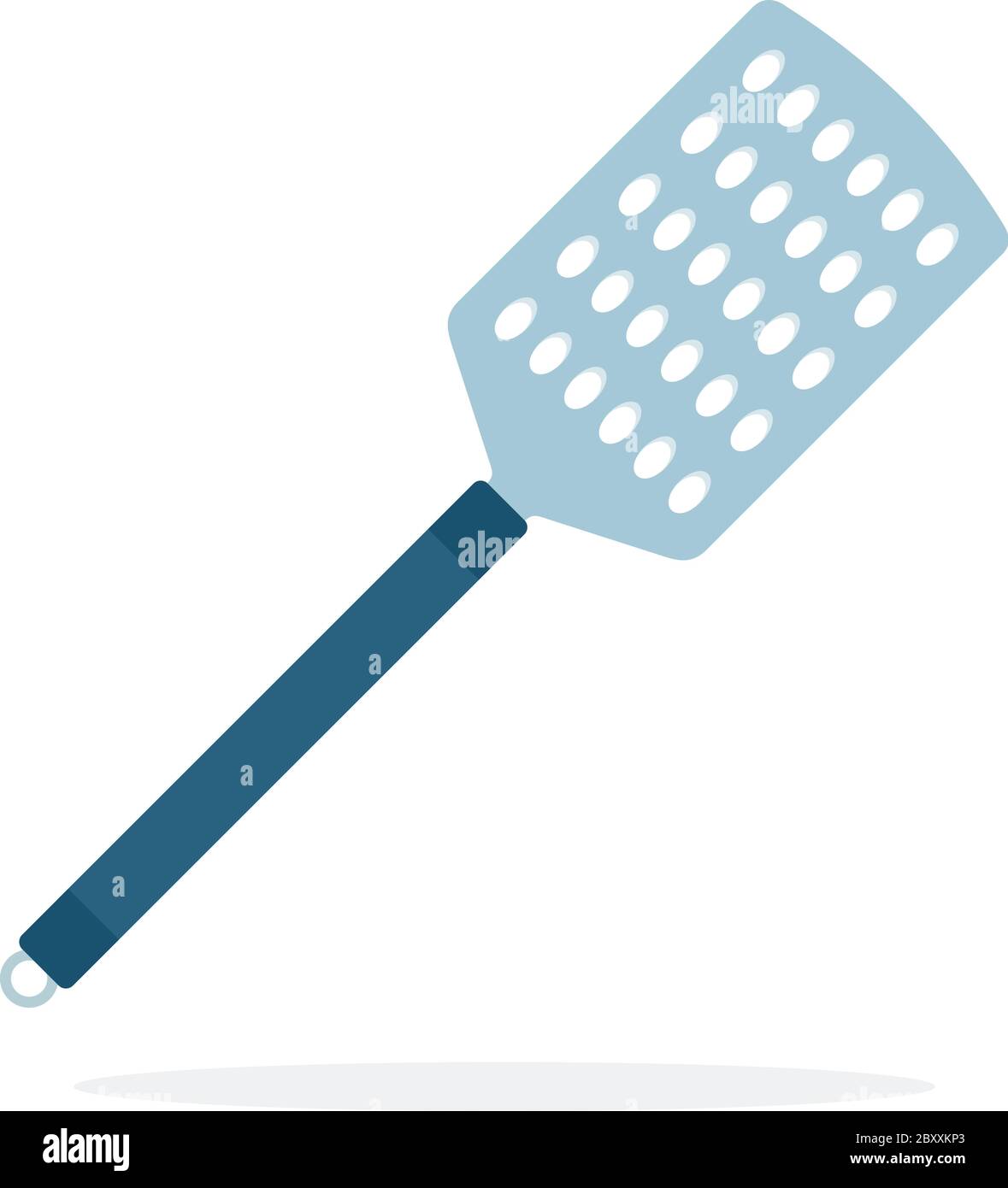 Spatula with holes vector flat material design isolated object on white background. Stock Vector