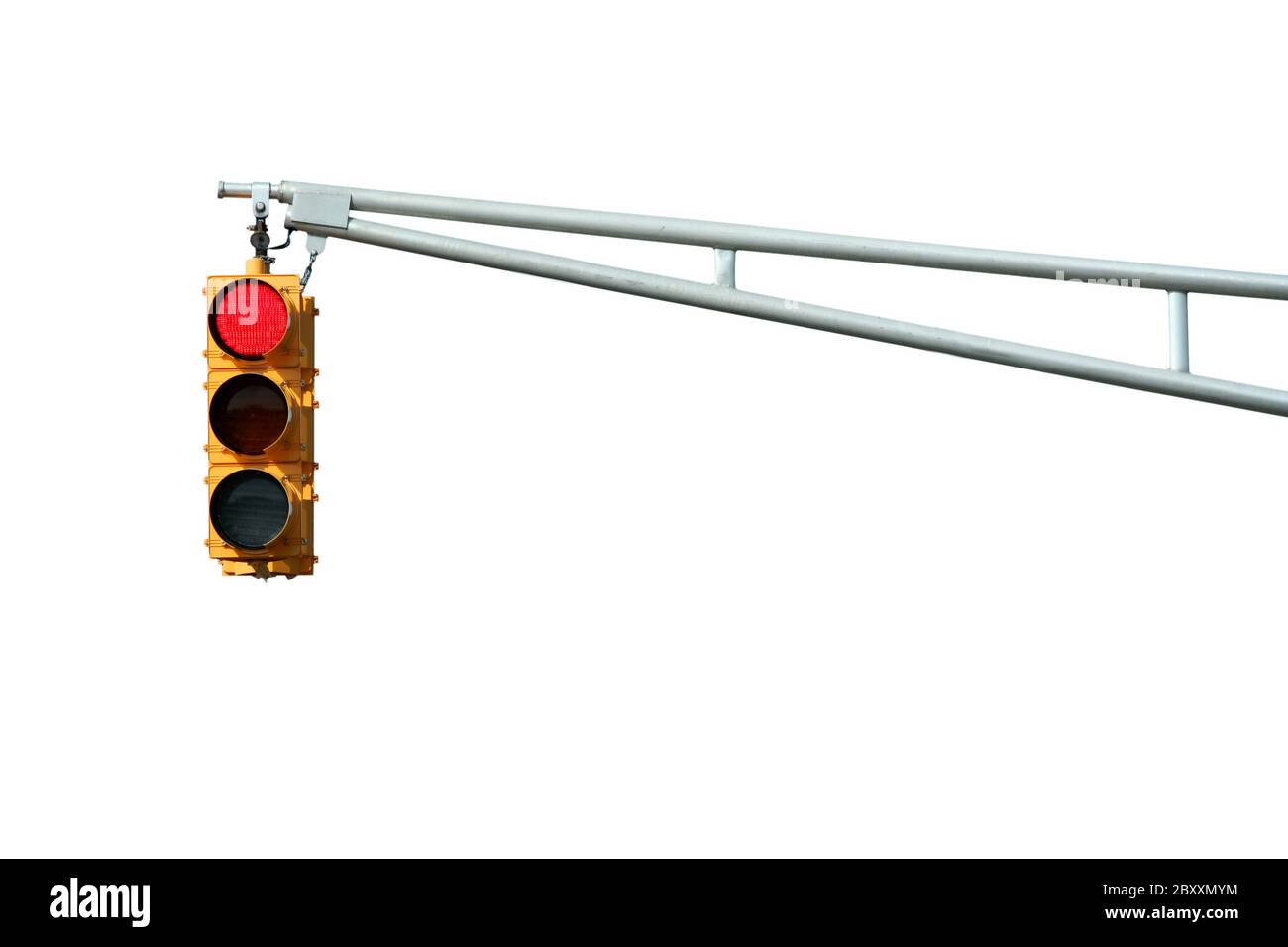 Isolated Red traffic signal light on white Stock Photo - Alamy