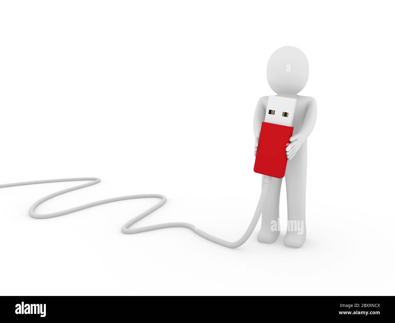 3d man human usb Stock Photo - Alamy