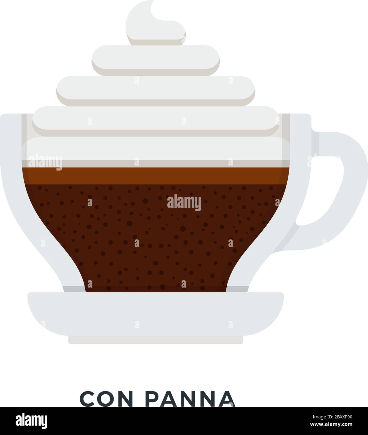 Con Panna coffee vector flat isolated Stock Vector