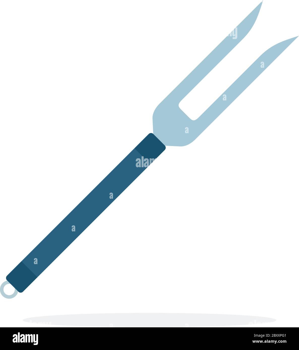 Meat fork vector flat material design isolated object on white