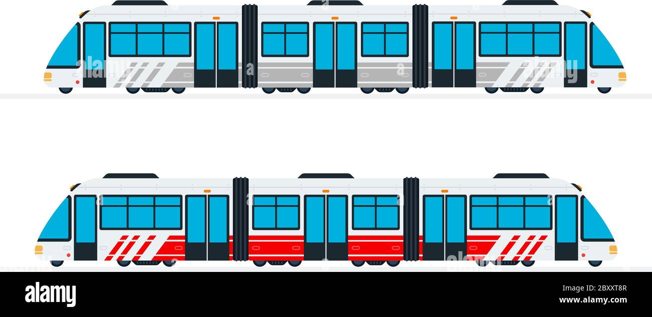 Intercity passenger train vector flat isolated Stock Vector